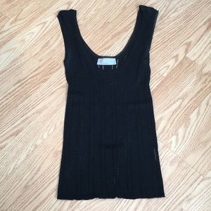 Missoni black woven tank